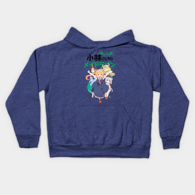 Miss Kobayashi's Dragon Maid Kids Hoodie by TobiGL